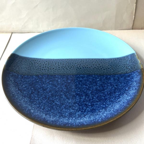 Steingut Teller Blau